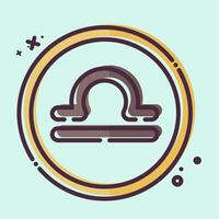 Icon Libra. related to Horoscope symbol. MBE style. simple design editable. simple illustration vector