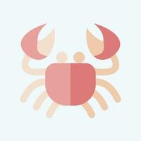 Icon Cancer. related to Horoscope symbol. flat style. simple design editable. simple illustration vector