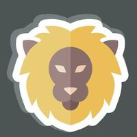 Sticker Leo. related to Horoscope symbol. simple design editable. simple illustration vector