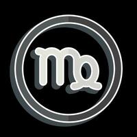 Icon Virgo. related to Horoscope symbol. glossy style. simple design editable. simple illustration vector