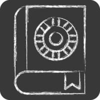 Icon Book. related to Horoscope symbol. chalk Style. simple design editable. simple illustration vector