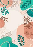 Design banner frame flower Spring background with beautiful. flower background for design. Colorful background with tropical plants. vector