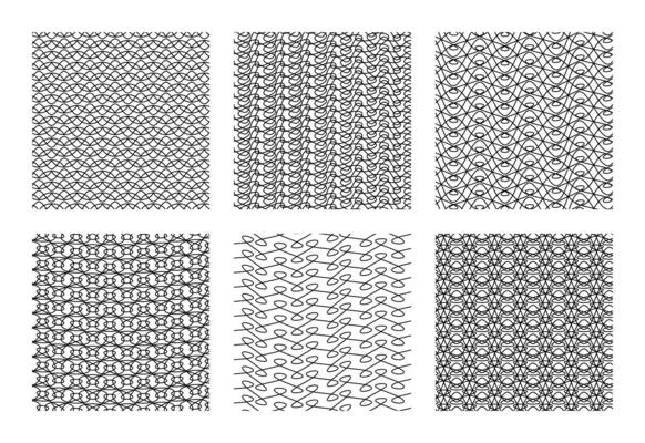 Guilloche seamless patterns. Certificate, money banknote texture. Abstract watermark currency security pattern editable stroke. Vector geometric textures