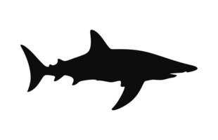 A hammerhead shark silhouette Vector free