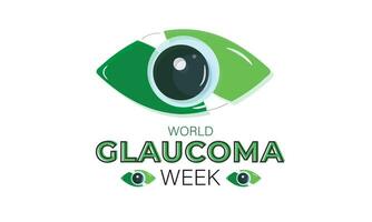 World Glaucoma Week. background, banner, card, poster, template. Vector illustration.