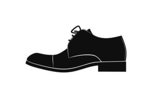 un masculino zapato vector silueta aislado en un blanco antecedentes