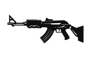 A machine gun Silhouette Vector free