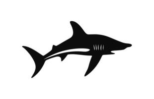 A hammerhead shark silhouette Vector free