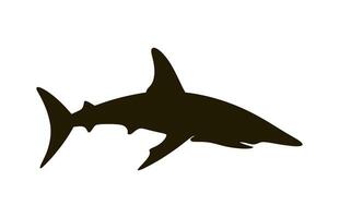 A hammerhead shark silhouette Vector free
