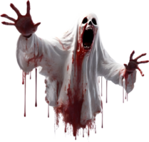 AI generated A close-up of a scary ghost. Ai-Generated png