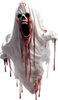 AI generated A close-up of a scary ghost. Ai-Generated png