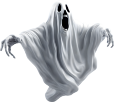 AI generated A close-up of a scary ghost. Ai-Generated png