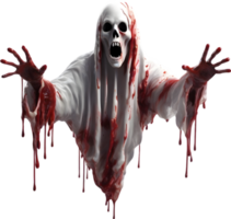 AI generated A close-up of a scary ghost. Ai-Generated png