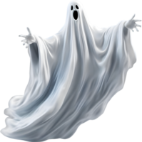 AI generated A close-up of a scary ghost. Ai-Generated png