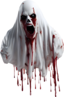 AI generated A close-up of a scary ghost. Ai-Generated png