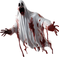 AI generated A close-up of a scary ghost. Ai-Generated png