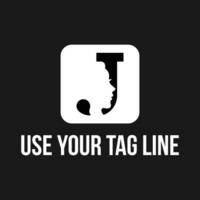 J Letter Beauty Face, luxury Logo Design vector