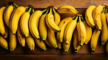 AI generated Portrait banana on the table with light exposure AI Generative photo
