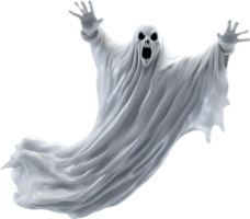 AI generated A close-up of a scary ghost. Ai-Generated png