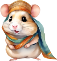 ai généré une mignonne hamster dans le sari. png