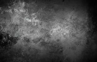 Old wall texture cement dark black gray  background abstract grey color design are light with white gradient background. photo