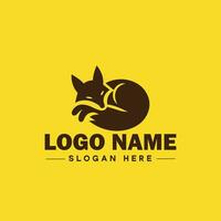 zorro animal logo y icono limpiar plano moderno minimalista negocio y lujo marca logo diseño editable vector