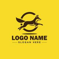 zorro animal logo y icono limpiar plano moderno minimalista negocio y lujo marca logo diseño editable vector