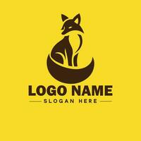 zorro animal logo y icono limpiar plano moderno minimalista negocio y lujo marca logo diseño editable vector