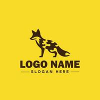 zorro animal logo y icono limpiar plano moderno minimalista negocio y lujo marca logo diseño editable vector