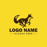 zorro animal logo y icono limpiar plano moderno minimalista negocio y lujo marca logo diseño editable vector