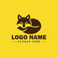 zorro animal logo y icono limpiar plano moderno minimalista negocio y lujo marca logo diseño editable vector