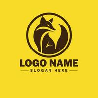 zorro animal logo y icono limpiar plano moderno minimalista negocio y lujo marca logo diseño editable vector