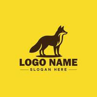 zorro animal logo y icono limpiar plano moderno minimalista negocio y lujo marca logo diseño editable vector