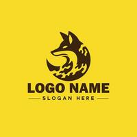 zorro animal logo y icono limpiar plano moderno minimalista negocio y lujo marca logo diseño editable vector