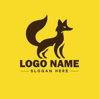 zorro animal logo y icono limpiar plano moderno minimalista negocio y lujo marca logo diseño editable vector