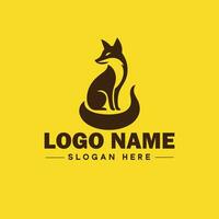 zorro animal logo y icono limpiar plano moderno minimalista negocio y lujo marca logo diseño editable vector