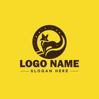 zorro animal logo y icono limpiar plano moderno minimalista negocio y lujo marca logo diseño editable vector