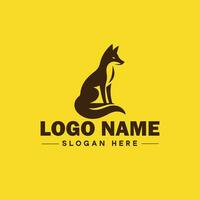 zorro animal logo y icono limpiar plano moderno minimalista negocio y lujo marca logo diseño editable vector