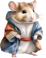 AI generated A cute Hamster in Sami clothing. png