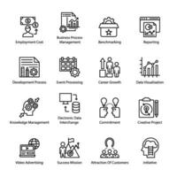 Business and Employee Management Vector Icons Pack