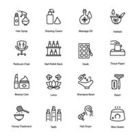 Salon And Spa Line Icons Pack vector