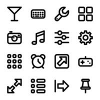 Pack of UI, UX Line Icons vector