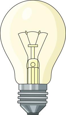 Lightning bulb isolated vector illustration