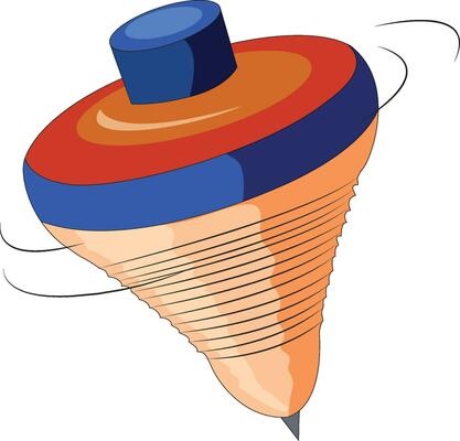 Spinning toy isolated vector illustration