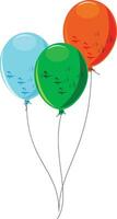 Three Colourful balloons vector illustration