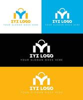 IYI or MI logo Design vector