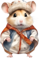 AI generated A cute Hamster in Sami clothing. png