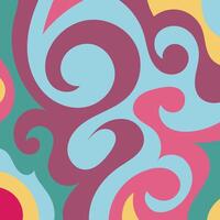 Abstract square background with swirly curves texture ornaments. vector