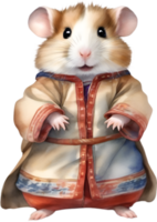 AI generated A cute Hamster in Sami clothing. png