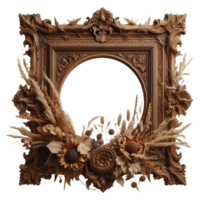 old frame Wooden frame. empty picture frame mockup png